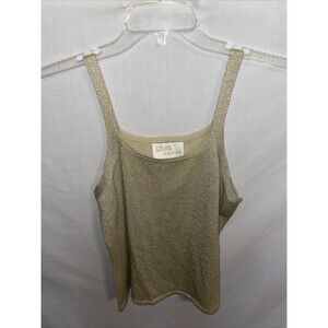 Lilly Of California Women’s Dressy Camisole Size Medium Gold Sparkle Party